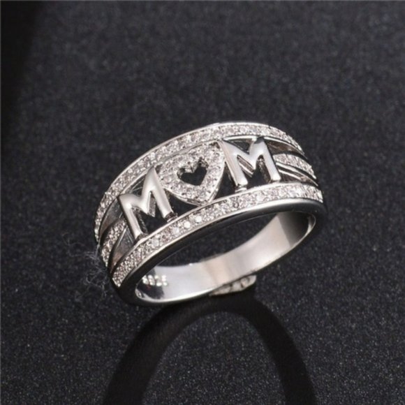 925 Silver White Sapphire Ring New - Picture 2 of 3